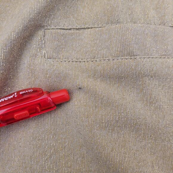 Poof Couture Gold Shimmery Cardigan Sweater Women’s Medium Lightweight Layering - Picture 5 of 9